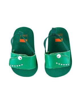 Carters Infant Croc Sandals 0-3M Green Multi Slip-On Shoes